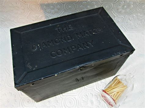 diamond match company metal box|DIAMOND MATCH CO. METAL MATCH BOX WITH HINGED .